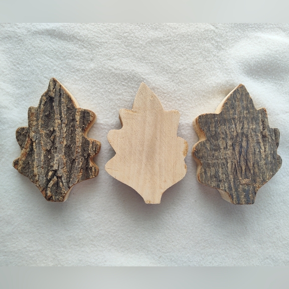 Wooden Leaves Decor Fall Autumn Primitive Country Farmhouse Thanksgiving - Picture 1 of 4